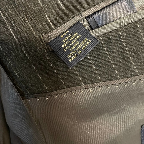 Brooks Brothers 2 Button Blazer Sport Coat 44R Gray Pinstripe Wool Stretch - Picture 4 of 6